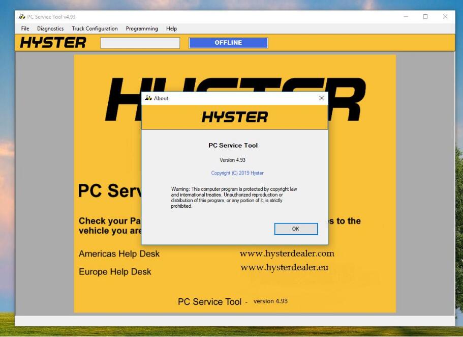 Hyster PC Service Tool v4.93 (2019) скачать бесплатно
