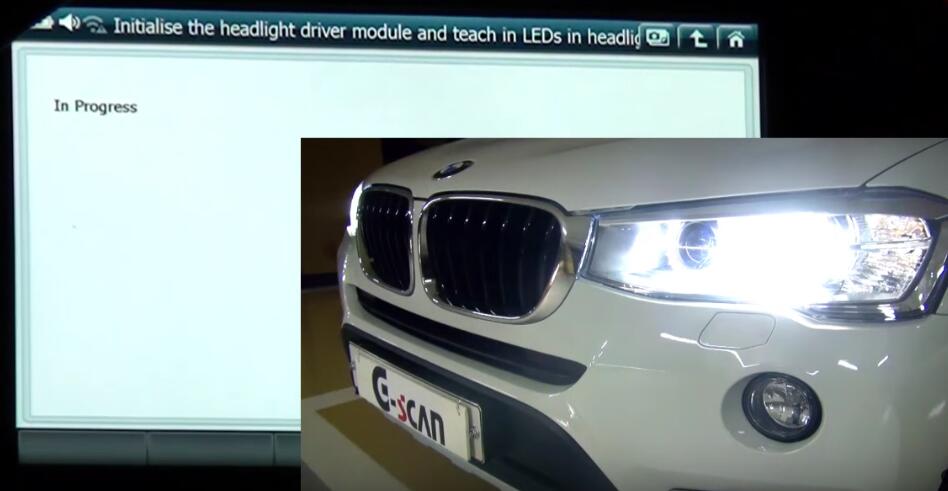 Как использовать G-scan 2. Инициализация модуля фар для BMW X3 2015
